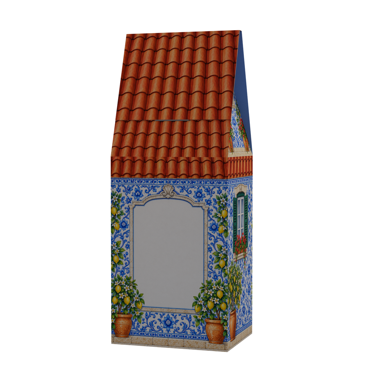 Azulejo House personalized coffee gift box, back angled view