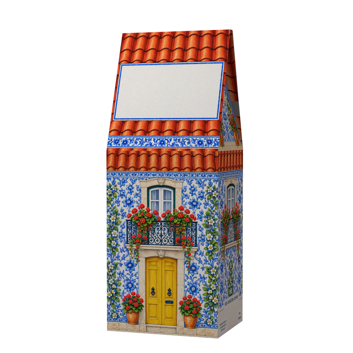 Azulejo House personalized coffee gift box, front angled view