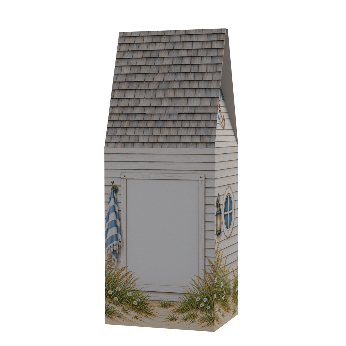 Beach House personalized coffee gift box, back angled view