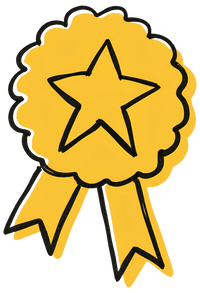 Gold Star Rosette