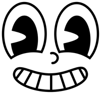 Cartoon Grin Face
