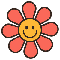 Coral Daisy Smiley