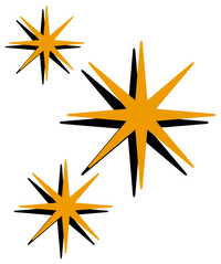 Gold Sparkle Stars