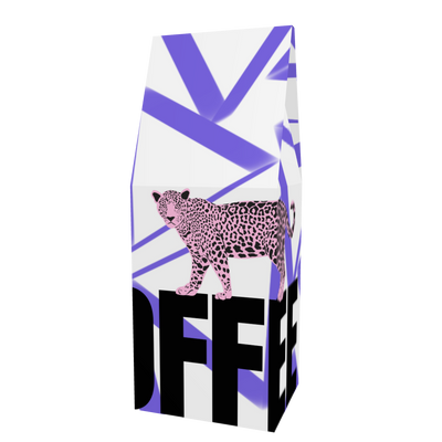Personalized Coffee Leopard Coffee Box - Front View featuring main design