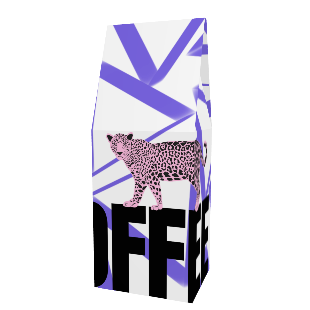 Personalized Coffee Leopard Coffee Box - Front View featuring main design