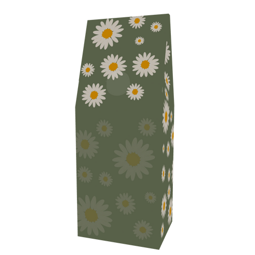 Personalized Daisy Coffee Box - Back View featuring main design