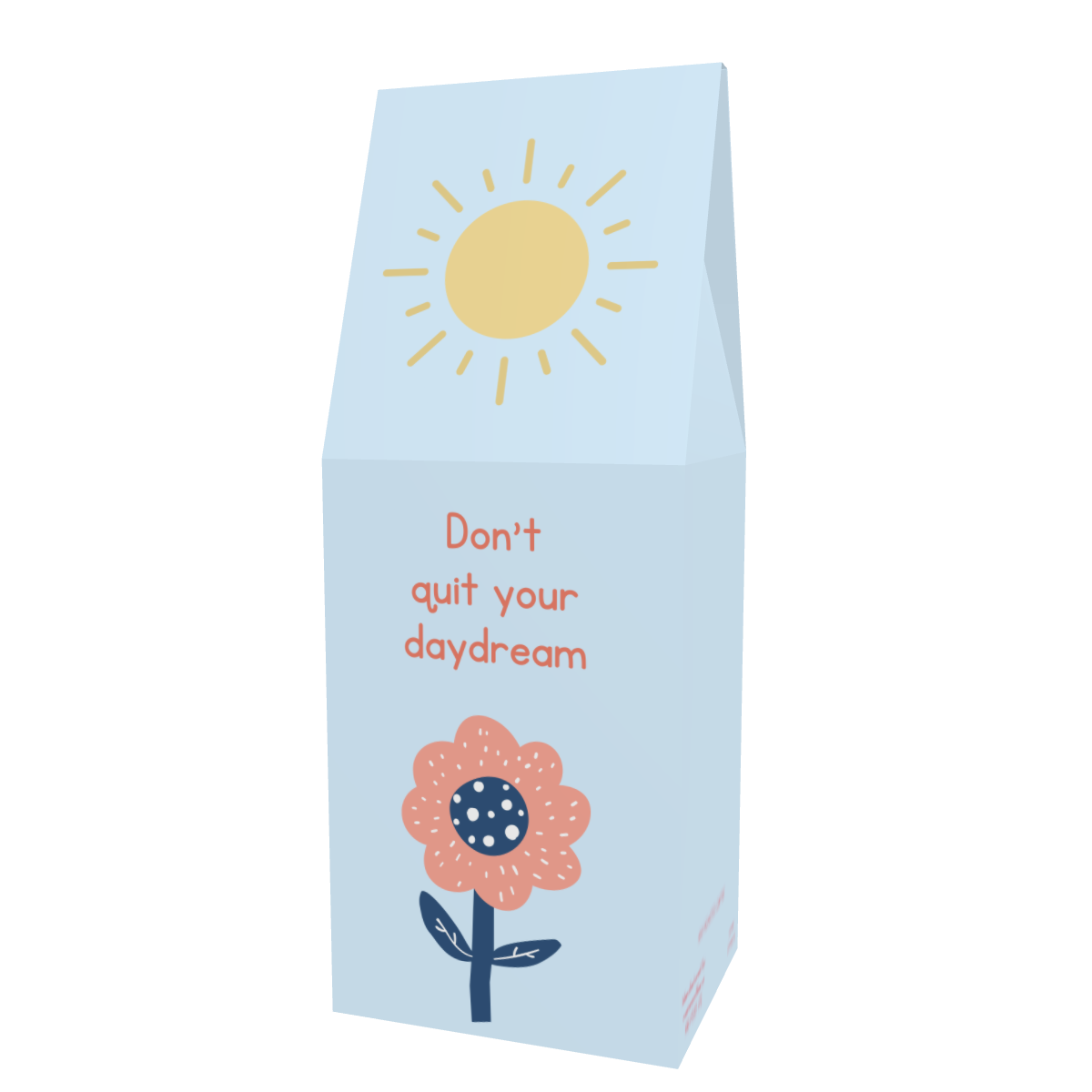 Personalized Don't Quit Your Daydream Coffee Box - Front View featuring main design