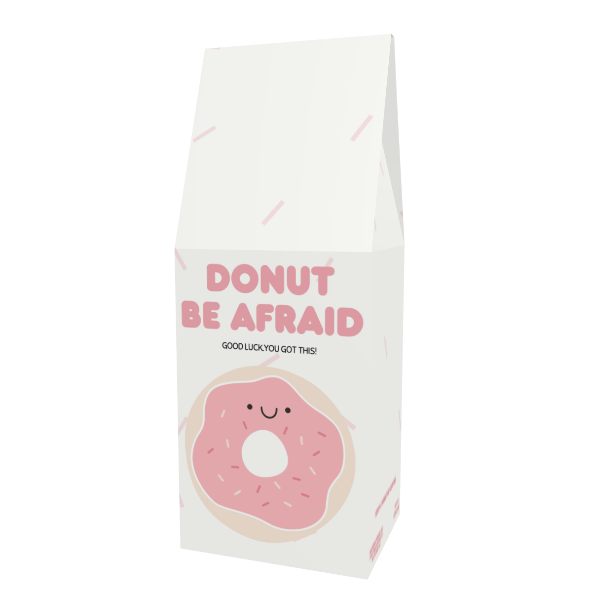 Personalized Donut Be Afraid Coffee Box - Front View featuring main design