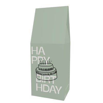 Personalized Birthday Coffee Box - Front View featuring main design