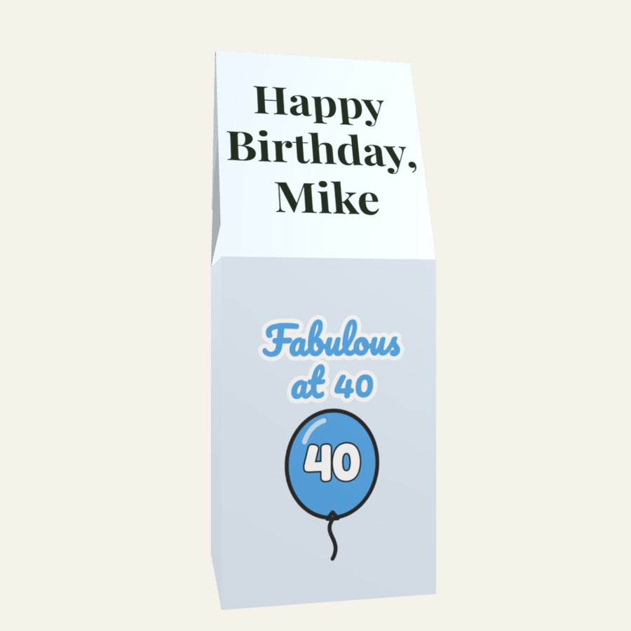 Personalized 40th Birthday Coffee Box
