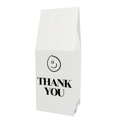 Personalized Thank You Smiley Coffee Box - Front View featuring main design